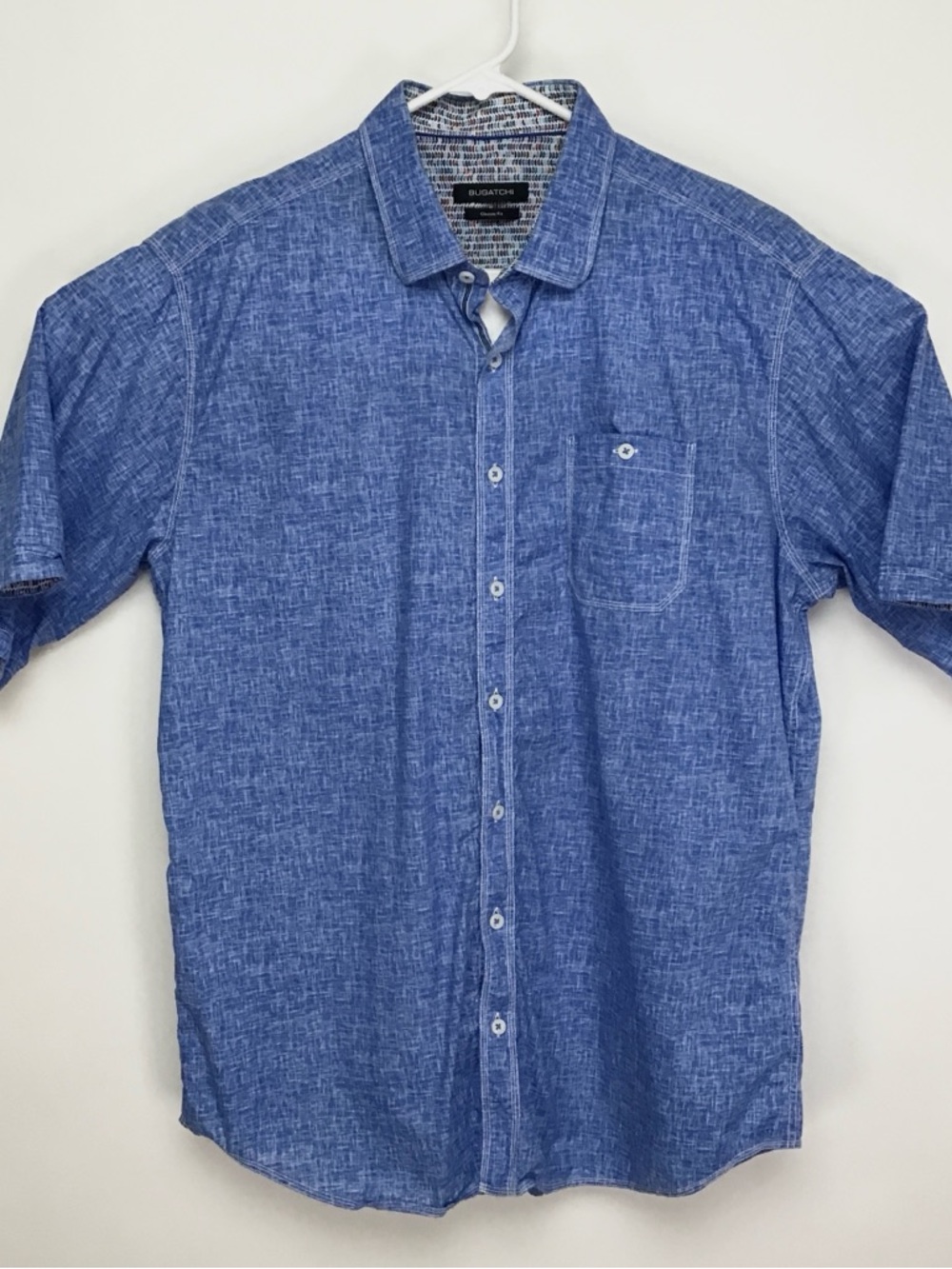 Bugatchi men’s short sleeve button up casual shirt XL